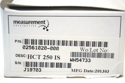 NEW MEASURMENT SPECIALTIES 02561020-000 TRANSDUCER HCT 250 IS 02561020000