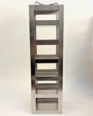 Lot of 3 Argos Technologies Stainless Steel 6-Shelf Upright Lab Freezer Racks