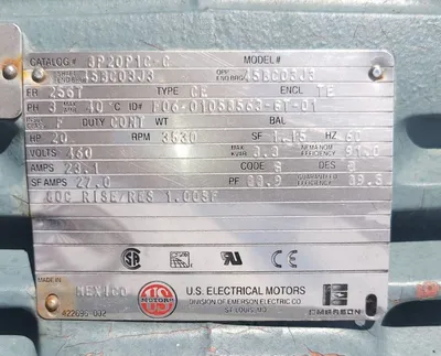 NEW US ELECTRICAL MOTORS 20 HP
