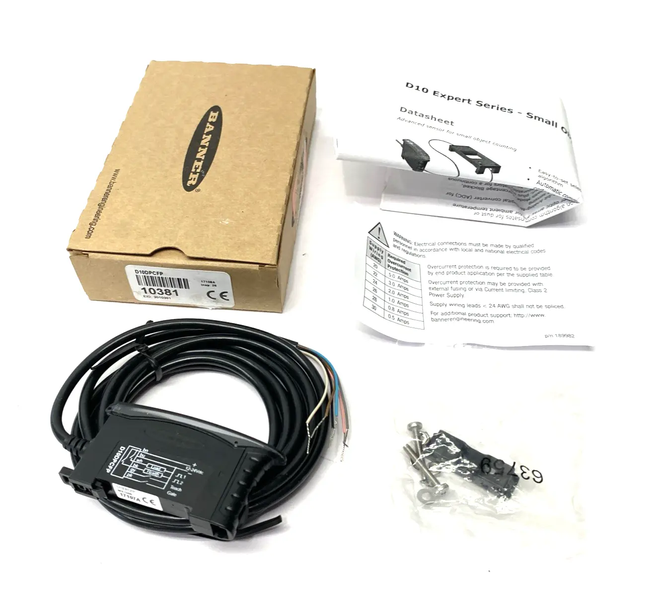 New | in-Stock Banner Engineering Expert D10 Series Small Object Counter Fiber Optic Array 10381 Photoelectric Sensors Michigan US | Maverick Industrial Sales #1402102