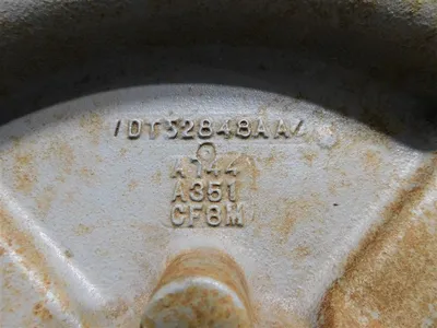 Durco DT 52848AA Rear Cover A744 A351 CF8M 14in OD 1.935in H 2.6in Bore Used