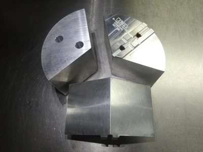 H&R 8" Tongue / Groove Attachment Aluminum Soft Jaws QTY3 8-MEH-4-AL (LOC863B)