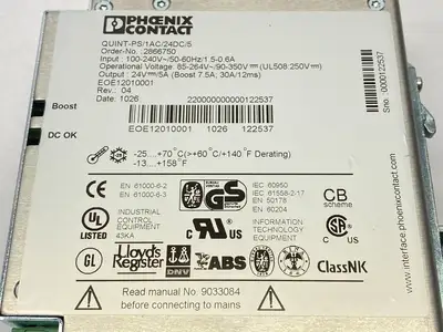 USED PHOENIX CONTACT PRIMARY SWITCHED POWER SUPPLY 2866750