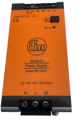 NEW IFM EFECTOR DN4013 POWER SUPPLY, AUXILIARY 24VDC