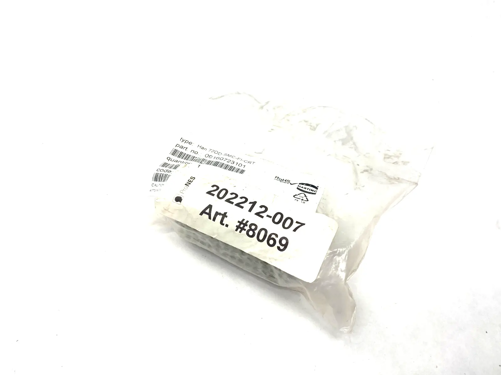 NEW HARTING FEMALE CRIMP INSERT MODULE HAN 72DD-SMC-FI-CRT