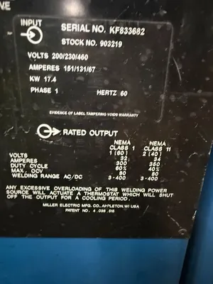 Used Miller SYNCROWAVE 351 Tig Welders California US | Heavy Wall Consulting #1465159