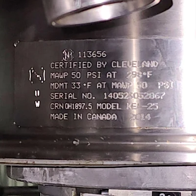 Cleveland KEL-25 Steam Jacketed Electric Kettle # 1426