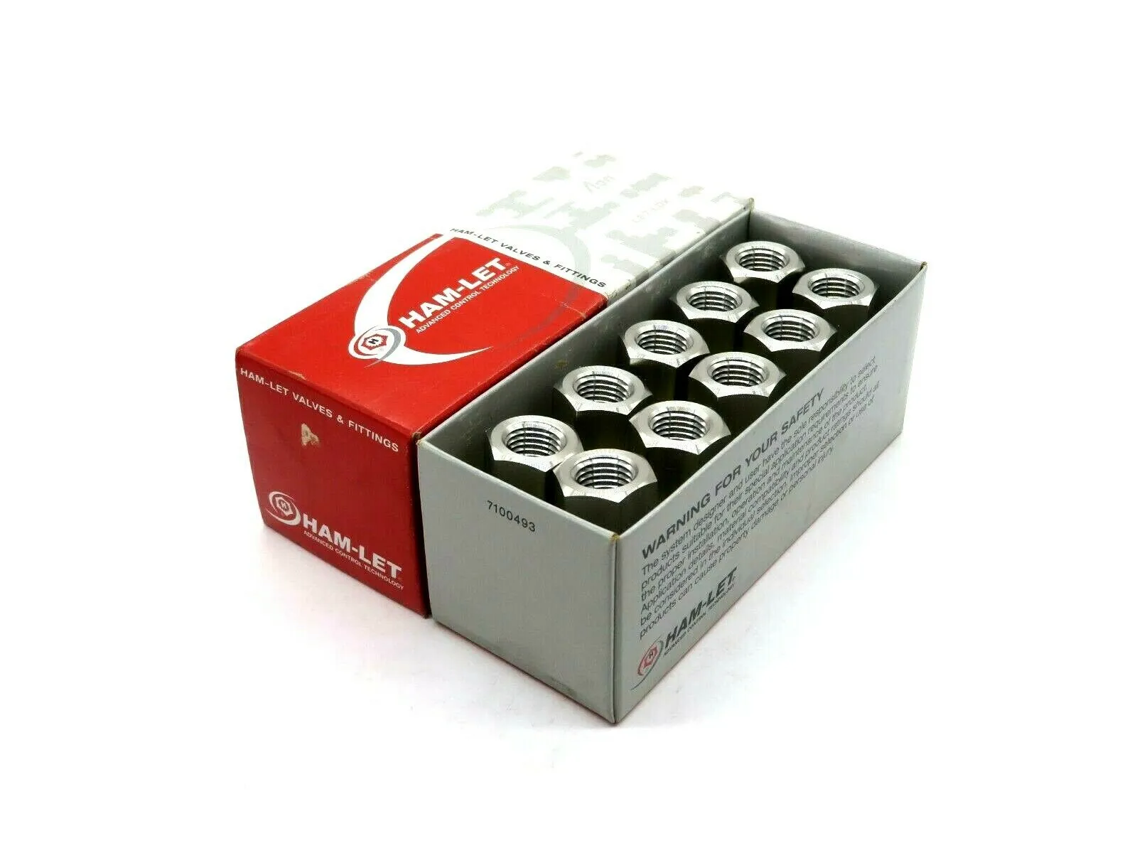 NEW LOT OF 10 HAM-LET 765L 316 1/4 STAINLESS STEEL FITTINGS