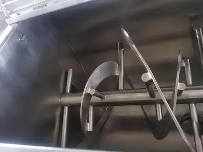 New 25 Cubic Foot Stainless Steel Ribbon Mixer, 7 HP #4679809