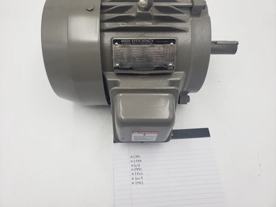 Toshiba 1.5 HP, 1730/1400 RPM, 182T FRAME motor
