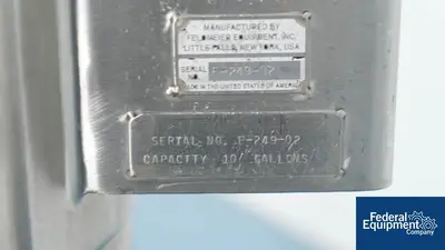 USED Feldmeier 10 Gal Feldmeier Mixing Tank, S/S