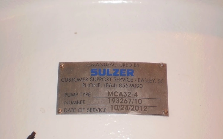 Used Sulzer MCA32-4 Pump Parts Minnesota US | Peak Machinery, Inc. #286146