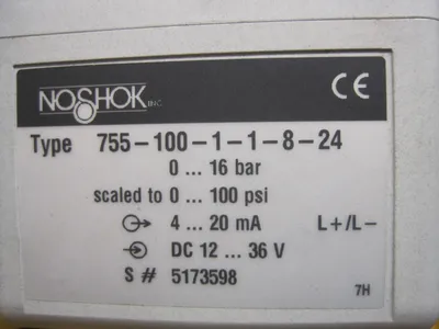 New Noshok 755-100-1-1-8-24 Pressure Transmitter 75510011824