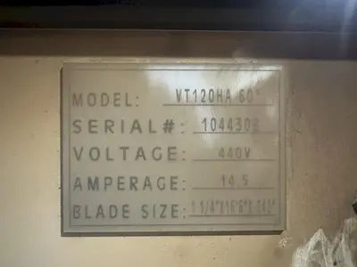 18" X 24" HEM MODEL VT120 HA-60 AUTOMATIC VERTICAL BANDSAW: YOBRO #24565