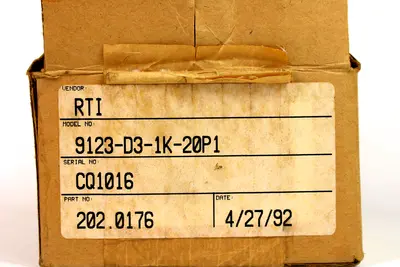 NEW REVERE TRANSDUCER INC. 9123-D3-1K-20P1