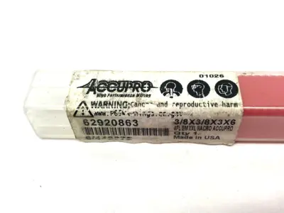USED ACCUPRO SQUARE END MILL: 3/8" DIA, 3" LOC, 4 FLUTE, SOLID CARBIDE