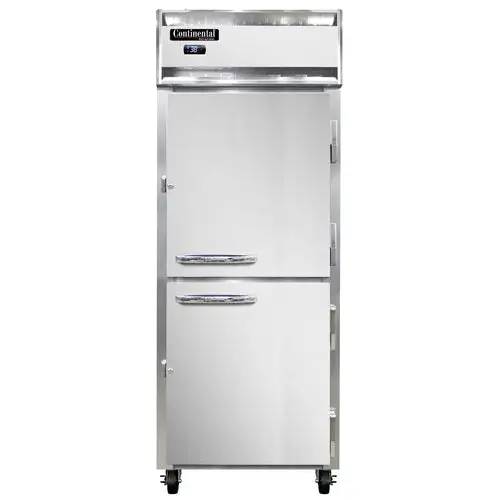 Continental 1RENSAHD 28 1/2" One Section Reach In Refrigerator, (2) Right Hinge Solid Doors, 115v