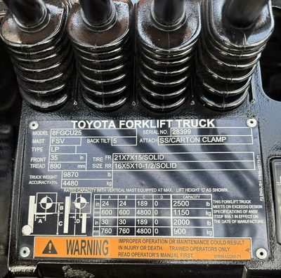 USED 2011 TOYOTA 8FGCU25