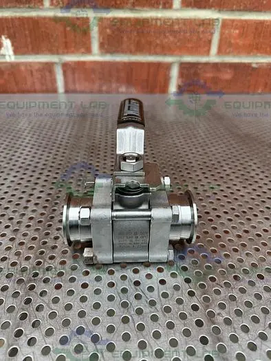 Used WHITEY SS-65TSC16 STAINLESS STEEL BALL VALVE W/ 1" SANITARY FITTING Valves/Fittings California US | Equipment Lab #485644