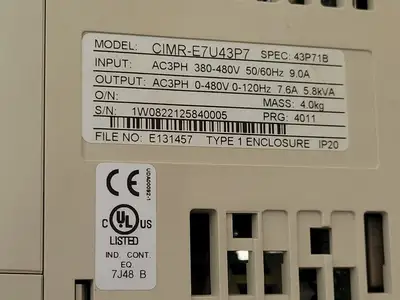 USED YASKAWA CIMR-E7U43P7