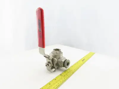 Unico 3-Way 1000 WOG 3/4" NPT CF8M Stainless Steel Ball Valve