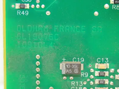 Oldham France SA X1060-6L33343-2 Printed Circuit Board PCB Control Rev K