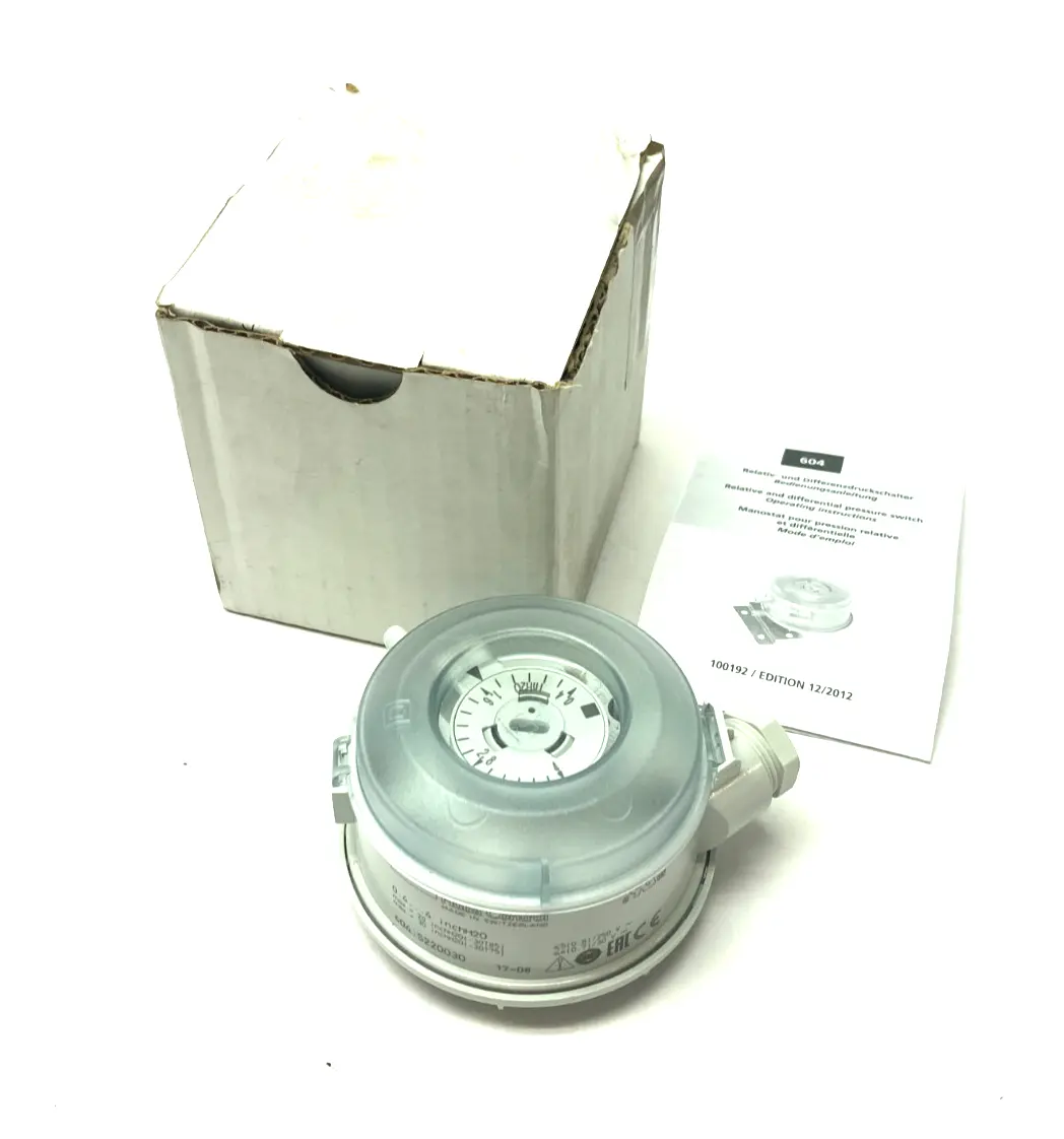 New | in-Stock HUBA CONTROL RELATIVE OR DIFFERENTIAL PRESSURE SWITCH 0.4...4INCHH2O Pressure Switches | Maverick Industrial Sales #1112188