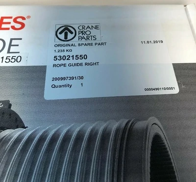 KONECRANES 53021550 RIGHT ROPE GUIDE CABLE NEW