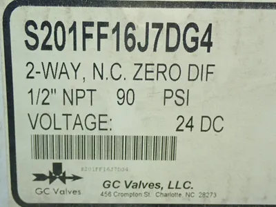New | in-Stock GC VALVES S201FF16J7DG4 Pumps Ohio US | HGR 24 #1089569