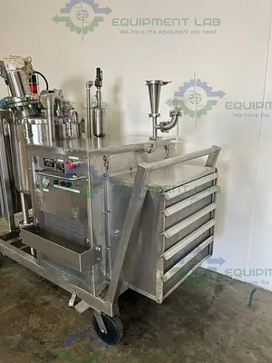 USED MUELLER 60 LITER STAINLESS STEEL  JACKETED MIXING TANK W/ CHILLER, CONTROLLER