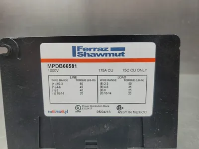 Ferraz Shawmut MPDB66581 Series Intermediate Power Connector Terminal. 4C-31