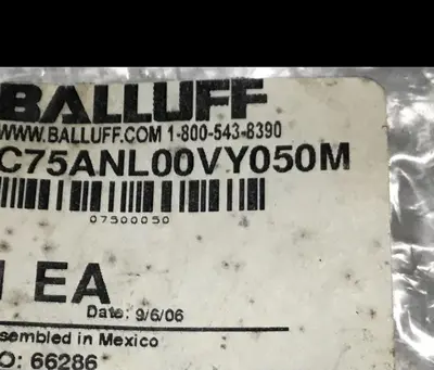 New | in-Stock BALLUFF C75ANL00VY050M Cable & Wire Michigan US | Ideal Machinery #603428