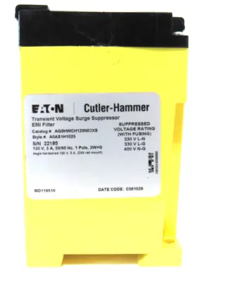 NEW EATON CUTLER HAMMER AGSHWCH120N03XS SURGE SUPPRESSOR