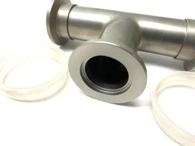 USED AGILENT STAINLESS STEEL TEE FITTING 2.04" CLEARANCE NW25