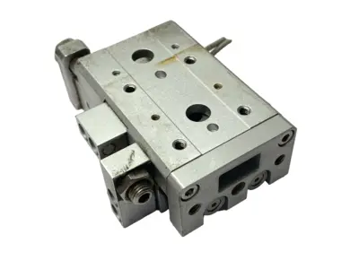USED SMC PNEUMATIC PRECISION SLIDE TABLE 12MM BORE 10MM STROKE
