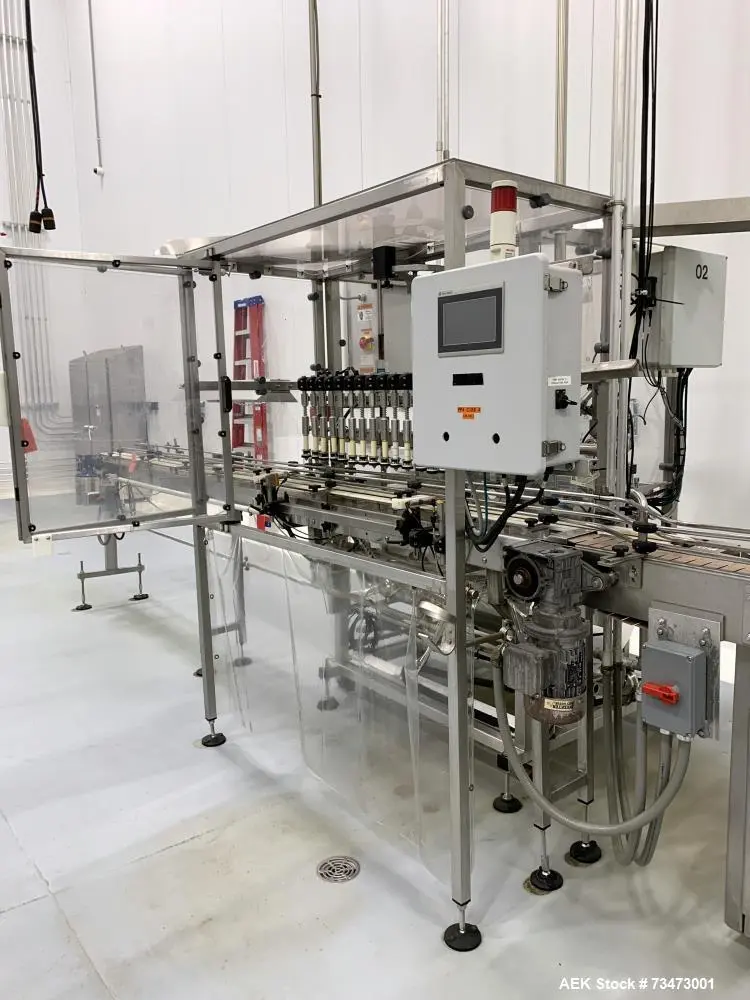 Used Inline Filling Systems 14-Head Automatic Inline Pressure Filler