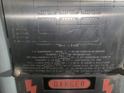 Westinghouse 2000/2240 KVA 13,800-2400Y/138 Oil Fille5d Transfor