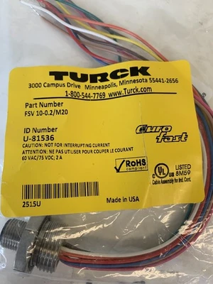 NEW Turck FSV 10-0.2/M20