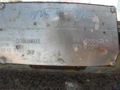 USED HAYWARD TYLER 4X6X10H
