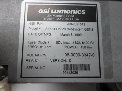 Used GSI LUMONICS _UNKNOWN_ Lasers / Laser Systems | OCO Industrial #1634486