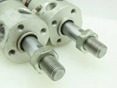 SMC NCGBA32-0100 Numatic Double Acting Cylinder 1-1/4"Bore 1"Stroke  LOT OF 2