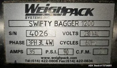 Used WEIGHPACK SYSTEMS SWIFTY 120 Form & Fill Horizontal - Pre Made Bags Illinois US | Aaron Equipment #1566127