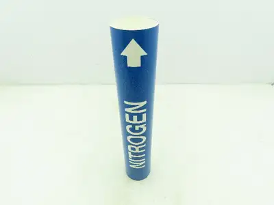 Brady 4100-C Blue Pipe Marker Nitrogen 2-1/2" to 3-3/8"  Lot of 10