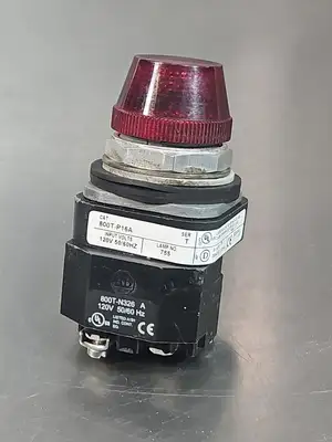 Allen-Bradley 800T-P16A Ser T Red Pilot Light, 120V, 50/60Hz. Loc4D39
