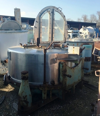 Robatel ETS-1500 perforate basket centrifuge, 316SS.