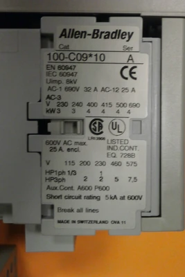 USED Allen-Bradley 140M-D8E-B40 SER B WITH 100-C09*10