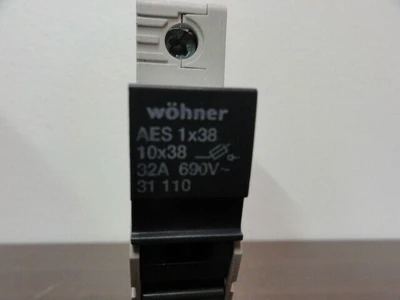 Wohner Model AES 1x38 31 110 Fuse Holder 32A 690V 1P