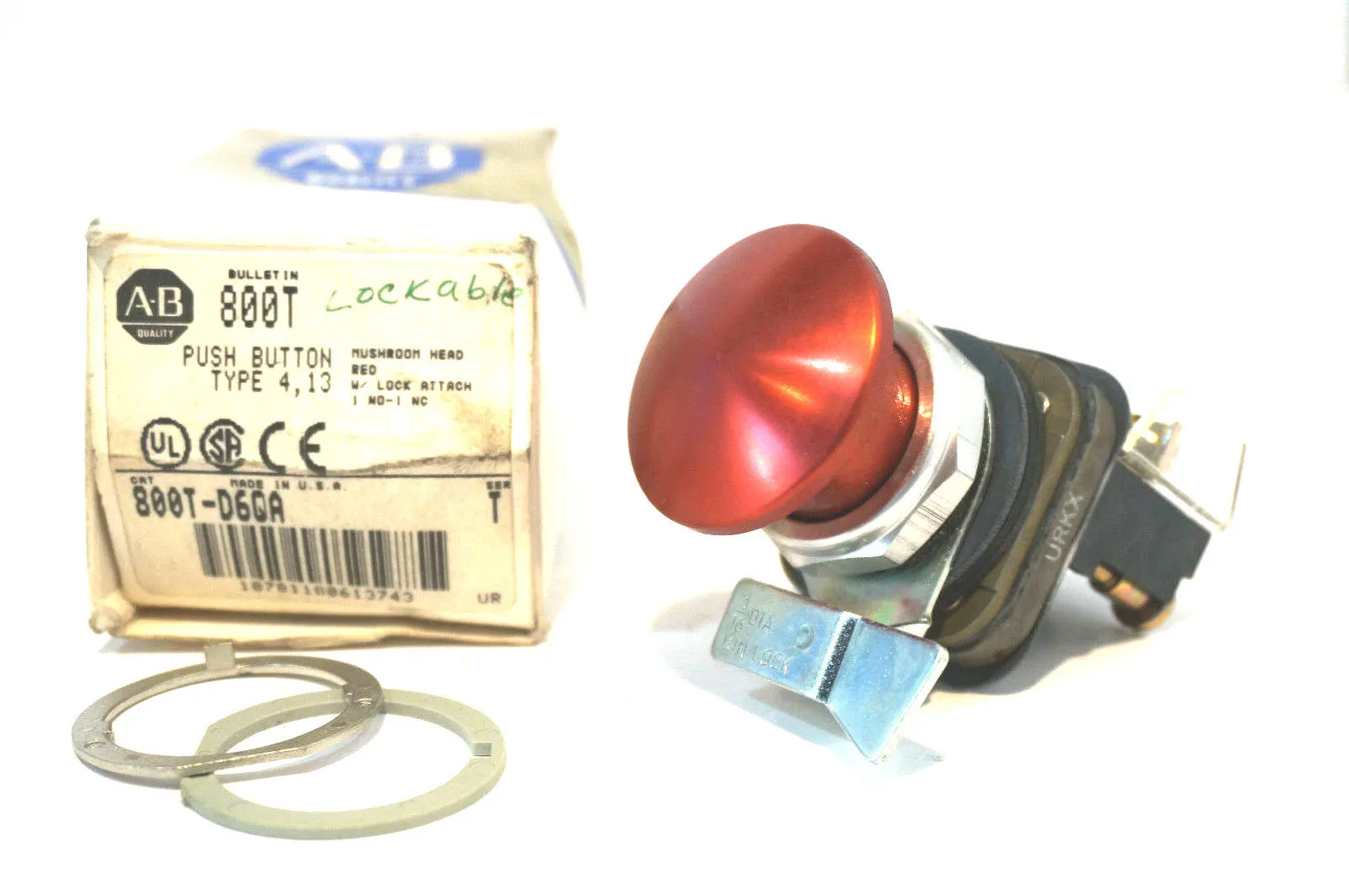 NEW ALLEN BRADLEY 800T-D6QA PUSH BUTTON SER.T 800TD6QA