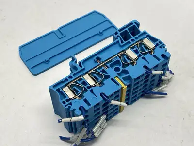 Used WEIDMULLER FEED-THROUGH TERMINAL BLOCK BLUE 1608580000 LOT OF 6 Terminal Blocks | Maverick Industrial Sales #1100141