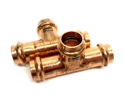 New | in-Stock Viega ProPress Tee, P x P x P - Model 2918 Copper Press Conn. LOT OF 2 Plumbing Equipment Michigan US | Maverick Industrial Sales #1462911